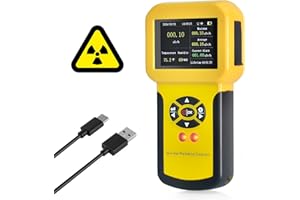GOYERRNES Compteur nucléaire Geiger Détecteur de rayonnement Compteur Geiger-Müller pour mesurer l'intensité des rayonnements ionisants Particules bêta, Rayons Gamma et Rayons X, écran LCD Réglages d'alarme