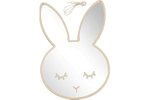 BJBJJIU Acryl Spiegel, Kinderzimmer Spiegel, Kinderspiegel, Wandspiegel, Dekorative Spiegel Aufkleber Wandsticker Wanddekoration, für Kinderzimmer, Badezimmer - 29x26cm (Hase)