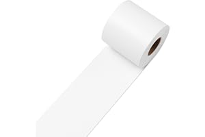 Decotalk Carta da Parati Adesiva Bordo Adesivo per Pareti 7.6X1500cm per Mobili Bianco PVC Plastica Vinile Impermeabile Decorativa per Cucina Armadio Porta Carta Rivestimento