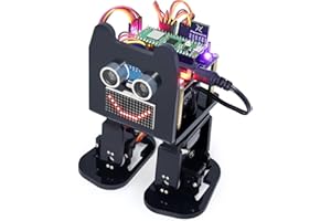 Freenove Bipedal Robot Kit for Raspberry Pi Pico W (Included) (Compatible with Arduino IDE), LED Matrix Expressions, Obstacle Avoidance, Colorful Lights, Buzzer, Speaker, App