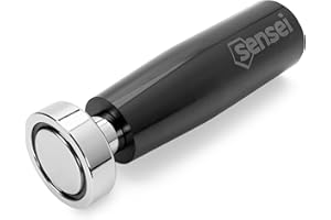 SENSEI® Magnete al Neodimio Potente con Manico – Ø 25 mm, Forza di Attrazione 25 kg, Calamita Filettata M8 per Officina e Industria