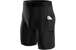 Niksa 3 Piezas Mallas Running Hombre Cortas Pantalones Cortos Compresión Básica Hombre Pantalones Cortos Entrenamiento con Bolsillo para Celular Secado Rápido Transpirable Pantalones Cortos
