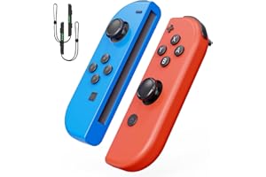 Shiptree Switch Controller, Wireless Switch Controllers für Switch/OLED/Lite mit Dual Motors/6-Axis Groscope, mit ein Paar Switch-Handschlaufe - Blau und Rot