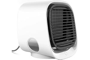 ILESTDG Airabreeze Portable Air Conditioner, Energy Efficient Mini Ac with 300ml Tank & LED Light (White)