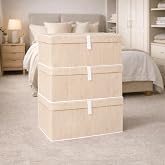 Pazar Kapısı &Ccedil;ok Ama&ccedil;lı D&uuml;zenleyici Kapaklı Sandık Tipi Kutu Hur&ccedil; Organizer 3 L&uuml; Set (Kahverengi, Mega 60 x 40 x 30)