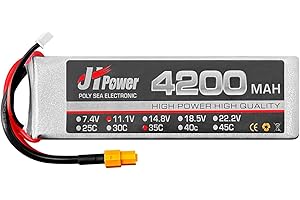 HAWK'S WORK Hawk’S Work Lipo Battery 11.1V 4200mAh 3S, Rechargeable Battery for Drone Multirotor RC Plane Boat Truck