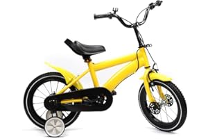 DSYOGX Kinderfahrrad, 14 Zoll Unisex Kinderrad Kinderfahrrad Mit Abnehmbare Stützräder Kohlenstoffstahlrahmen Kinderfahrrad Junge Mädchen Fahrräder für Kinder ab 3-6 Jahre