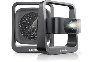 [App Integrata] Eeenfy Proiettore Portatile, Proiettore Android 13.0 con 350ANSI, 1080P Supporto, E-Focus/Keystone, Proiettore TV WiFi6 Bluetooth5.2, Videoproiettore 4K per Esterni/Home Cinema, Nero