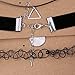 8 Pieces Choker Necklace,VALUE MAKERS Black Classic Velvet Stretch Gothic Tattoo Lace for Women Girls