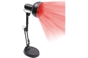MINRS Lampada a infrarossi, lampada a raggi infrarossi, 150 Watt, dispositivo per terapia a luce rossa regolabile in altezza, per alleviare il dolore e rilassare i muscoli