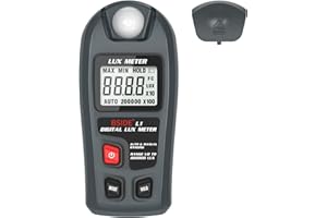 MAXRIENY BSIDE Lichtmessgerät Digitales Beleuchtungsstärke Messgerät 0,1-200.000 Luxmeter Umwelt Luminometer Photometer für Pflanzen, Autoscheinwerfer, Haus & Büro LEDs Licht Fotografie