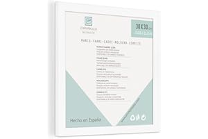 Enmarkalia Marco 30X30 cm - color Blanco (Moldura 30x15mm) X 1 Ud.