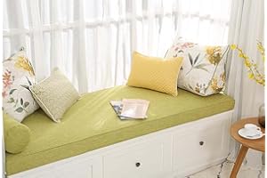 YUING Bench Cushion Personalized Extra Long Swing 2/3/4 Seater Pad Large Sofa Cushion, Memory Foam Luxury Seat Pad for Outdoor Garden Patio Bench Indoor Bay window (Green, 120x40cm)