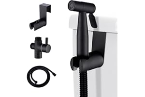 LOSCHEN Bidet Sprayer kit for Toilet, Hand Held Sprayer Shattaf Toilet Attachment Stainless Steel for Pet Bath/Personal Hygiene/Bathroom, Easy to Install (Black)