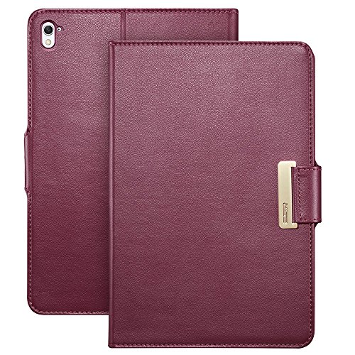 iPad Pro 9.7 Hülle, ESR® Intelligent Bildserie Unternehmen Stil PU Ledertasche mit Haspe mit Auto aufwachen / Schlaf Funktion Schutzhülle für iPad Pro 9.7 Zoll (Rosen Rot) - 3