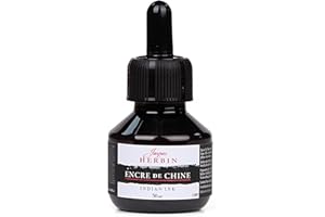 Jacques Herbin 11209T - Un flacon d'encre de Chine noire, 50 ml