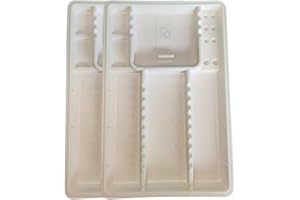 PA GROUP Vassoi Monouso Bianco Zigrinato, Vassoi Usa e Getta per Tattoo, Dentista, Trucchi, Vassoi Monouso Porta Strumenti, Resistenti, Made in Italy (100pz)