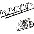 5 Bike Floor Parking Rack Stand, Adjustable Steel Bicycle Storage Organizer Bike Front & Rear Wheel Rack Garage Parking Holder for Home Adult Kids Mountain Bike Road Bike Indoor Outdoor (5 Bike Space)