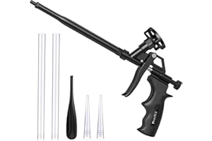 Foam Gun, Preciva Black Professional Expanding Heavy Duty Expandable Spray Application Applicator Caulking Foaming Guns