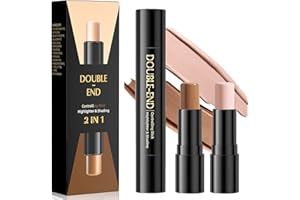AONAT Kij kontur, Podwójna głowica korektor, Makijaż Highlight Stick, Twarz Korektor Tekstury Kremowy Wyróżnij Concealer Contour Pen Makeup Highlighter Stick (01)