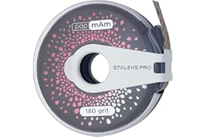 STALEKS ATClux - Rollo de lima de uñas desechable (6 m, grano 180)