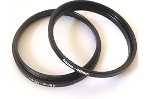 XJGMAO 2x Metal 48-49mm Step Up Rings D-SLR Video Camera Lens Connect-ion Size 48mm To 49mm Filter Aperture Connector Adapter Screws Focus Digital Photo Picture View Fix-Ing Photograph Parts Accessories