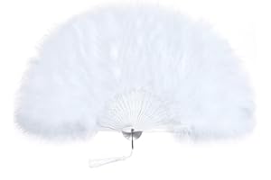 Coucoland Abanico de Plumas de marabú de la década de 1920 ArtiDeco