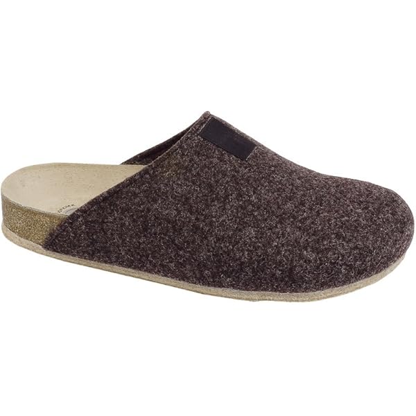 Weeger Biologische pantoffels voor heren, antraciet, 39 EU