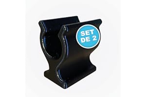 3D-DRUCK CAMPER Lot de 2 supports pour manivelle de store Thule et Fiamma - Diamètre : 20 mm - Flexible et indestructible - Montage facile avec vis ou ruban adhésif - Fabriqué en Allemagne (noir)