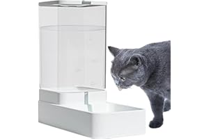 GETEAWILY Distributeur Eau Chat Automatique | Distributeur Eau Chien | Ensemble De Mangeoires pour Animaux De Compagnie | Distributeur d'eau pour Chien Et Chat, 3,8 L, Mangeoire par Gravité pour Abreuvoir
