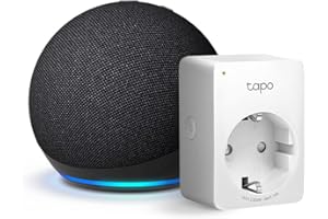 AMAZON Echo Dot (5ª generazione, modello 2022), Antracite + TP-Link Tapo P110 Smart Plug (presa intelligente con connettività Wi-Fi) con Monitoraggio Energia, compatibile con Alexa