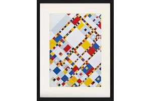 1art1 Piet Mondrian Póster Victory Boogie Woogie, 1944 Cuadro Enmarcado Con Fine Passepartout | Cuadros De Pared | En Un Marco De Imagen 80x60 cm