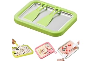 GAHWA Fabricante de Helados Instantáneos, 2026 New Ice Cream Rolls Maker Machine, Maquina De Hacer Helados, Máquina Para Hacer Helados Enrollados Caseros DIY (Green)