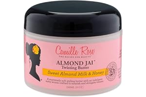 Camille Rose Almond Jai Leave-In Twisting Hair Styling Butter, Nourish and Soften, Sweet Almond Milk and Honey, 240 ml (Pack of 1)