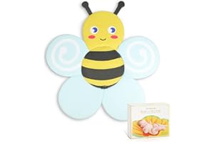 YooxArmor Fiore da Bagno per Lavabo,Vasca da Bagno a Fiori Antiscivolo per Neonati 0-6 mesi, Morbido Cuscino da Bagno per Lavabo per Bambini, Essenziali per il Bagnetto dei Neonati,Ape