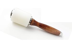 Becho Wooden Handle Nylon Hammer for Stamping Sew Leather Cowhide Leathercraft Carving Tool Kit