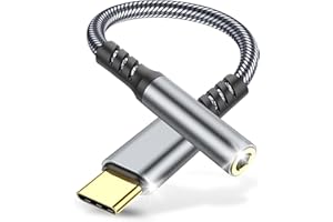 HORJOR Adattatore USB C Jack 3.5 mm per Cuffie, Adattatore Lightning Jack Cuffie, Adattatore Audio USB C a Cavo Dongle Aux per Samsung Galaxy S22 S21 S20, Huawei, Xiaomi
