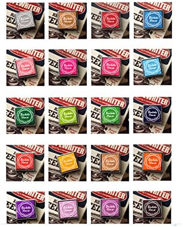 Craft Ink Pad Stamps Partner Diy Color,20 Pcs/Set Assorted Color Rainbow Finger Ink pad Rubber Finger Printing Stamp, Paper, Wood Fabric