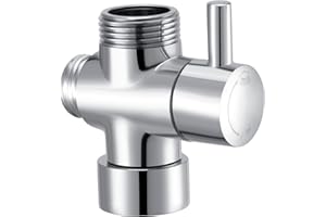 ENKI, D01, Chrome, Shower Diverter Valve, Single Inlet 3/4", Two Outlet, for Rigid Riser and Shower Hose