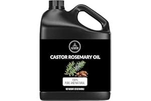 Naturevibe Botanicals Castor Oil with Rosemary Oil 946ml | 100% Pure and Natural | Great for Skin Care and Hair Care