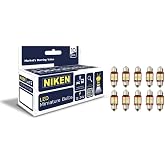 NIKEN 31mm Sofit LED Miniature Ampul12-24V, Ara&ccedil; Tavan, İ&ccedil; Aydınlatma i&ccedil;in, 10'lu Paket