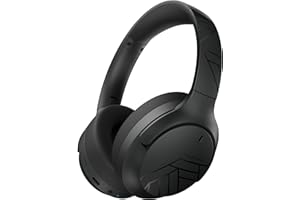 PowerLocus Cuffie Wireless Over Ear, 60 Ore di Riproduzione, 4 EQ Modalità di Suono, Cuffie Bluetooth Senza Fili con Microfono, Hi-Fi Stereo, Cuffie Pieghevoli per Viaggio/Telefono/PC (Nero)