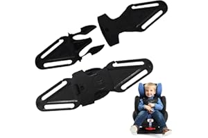 BRITECO 2 PCS Anti Escape Car Seat Strap | Safety Clip for Child Seat Belt Harness | Universal Fit for Car Seats, Pushchairs, High Chairs | Easy to Install & Use
