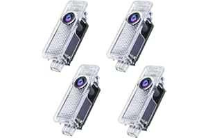 Gmili 4Pcs Luces LED de Bienvenida Compatible con BMW 1 2 3 4 5 6 7 Serie, X1 X2 X3 X4 X6 Serie, Proyector de Luz para Puerta de Coche, Luces Accesorios Proyector LED Puerta Coche