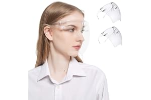 POZLLE Reutilizables Pantalla Facial Transparente y Antivaho de Seguridad Pantalla Facial Protectora para Hombres y Mujeres para Proteger los Ojos y la Cara Prueba de Viento (2PCS)