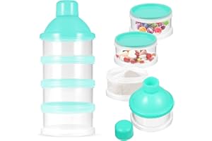 VOKMON Milk Powder Dispenser Pots, Formula Dispenser Container, Formula Powder Pots, Snack Storage Box for Travel and Outdoor Activities, BPA Free (Green)