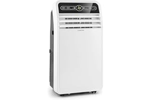 Klarstein Climatiseur Mobile Silencieux, Smart Climatiseur 4 en 1, Mode Nuit, Déshumidificateur, Ventilateur, Mini Climatisation à Faible Conso, Evacuation, Clim Portable de 9000 BTU, Climatiseurs