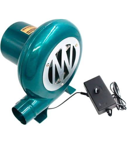 Peelanmall Ventilateur radial 12 V, AC 220 V 93 x 77 mm EC 240 V turbines avec contrôleur pour appareils ménagers, chauffage, barbecue, pique-nique