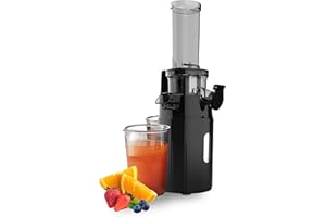 Zuminstant Compacto - Exprimidor eléctrico de zumo (Slow Juicer): Prensado en Frío, Rico en Nutrientes, Licuadora sin espuma,