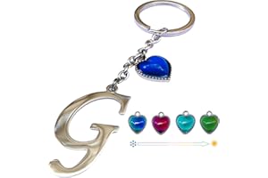 Famweylami Portachiavi Donna con Iniziale, Portachiavi Ragazza Personalizzato con Lettere, Iniziali Nome,Regalo per Moglie, Signore, Amici